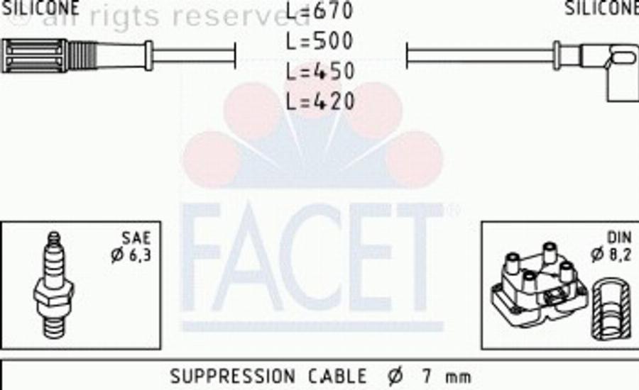 FACET 49367 - Set kablova za paljenje www.molydon.hr