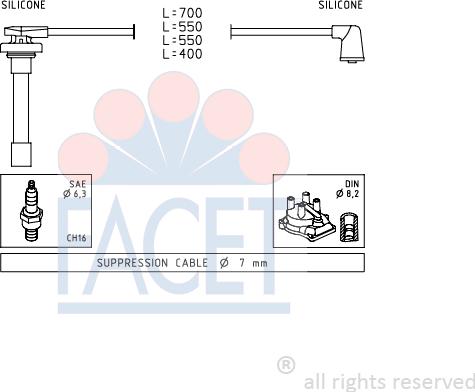 FACET 4.9711 - Set kablova za paljenje www.molydon.hr