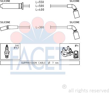 FACET 4.9731 - Set kablova za paljenje www.molydon.hr