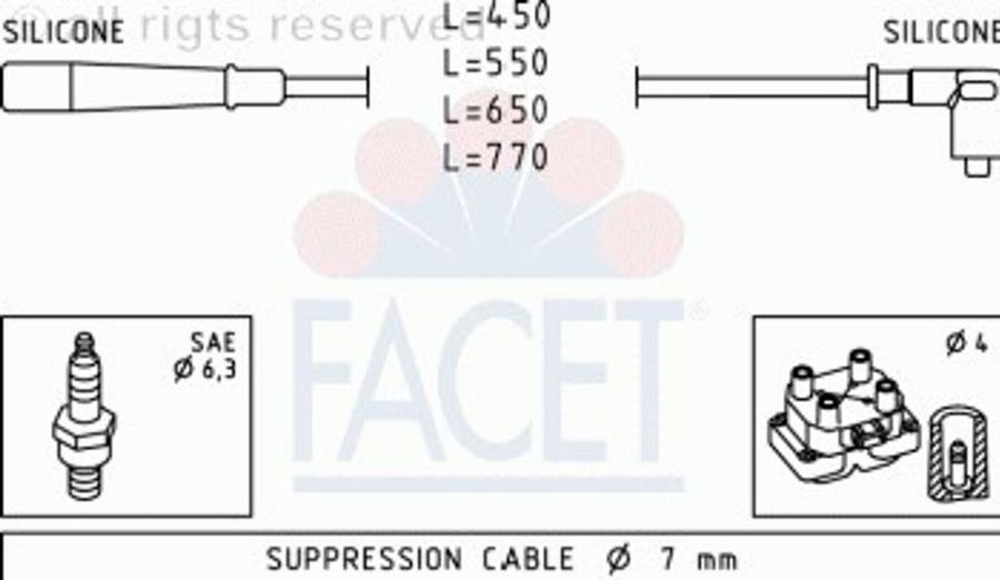 FACET 4.8495 - Set kablova za paljenje www.molydon.hr