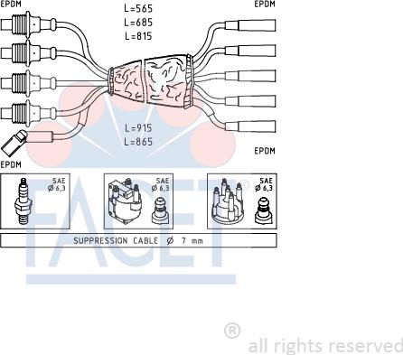 FACET 4.8491 - Set kablova za paljenje www.molydon.hr