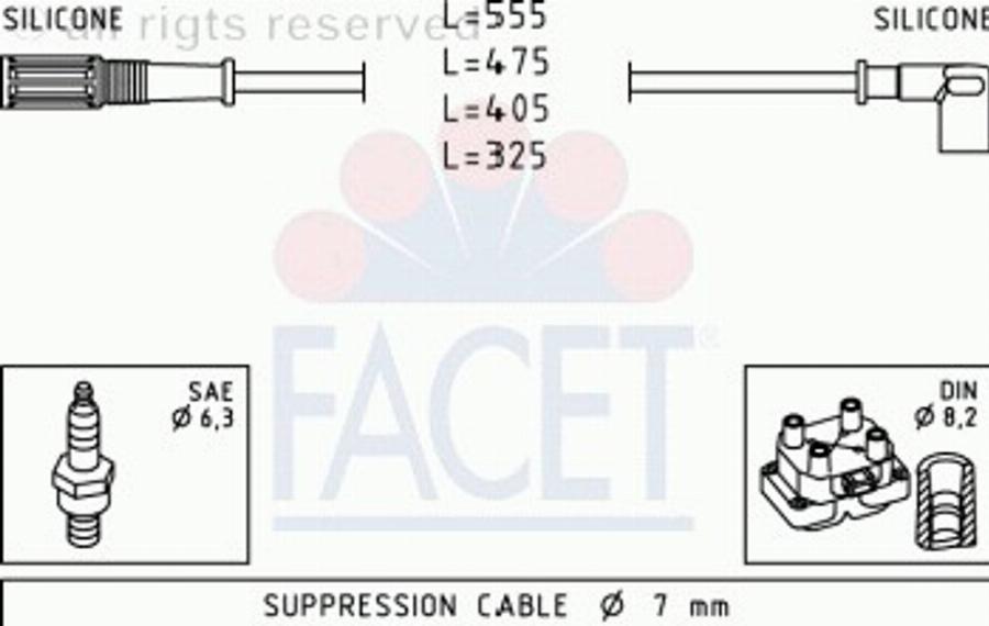 FACET 4.8690 - Set kablova za paljenje www.molydon.hr