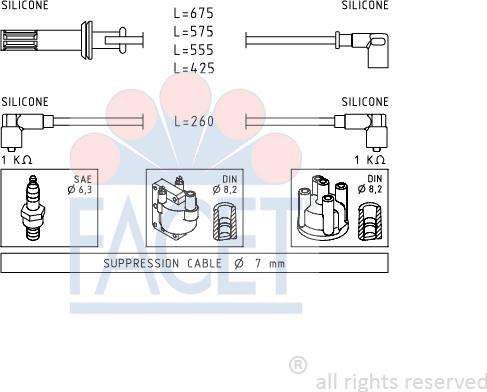 FACET 4.8650 - Set kablova za paljenje www.molydon.hr