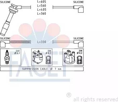 FACET 4.8609 - Set kablova za paljenje www.molydon.hr