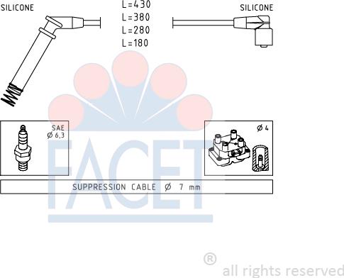 FACET 4.8634 - Set kablova za paljenje www.molydon.hr