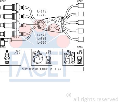 FACET 4.8846 - Set kablova za paljenje www.molydon.hr