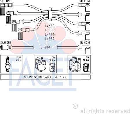 FACET 4.8808 - Set kablova za paljenje www.molydon.hr