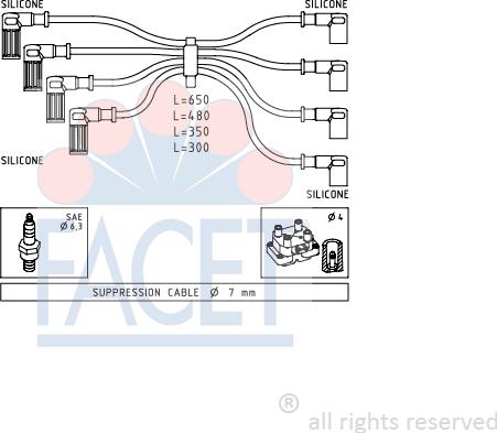 FACET 4.8888 - Set kablova za paljenje www.molydon.hr