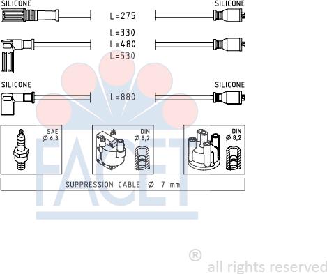 FACET 4.8354 - Set kablova za paljenje www.molydon.hr