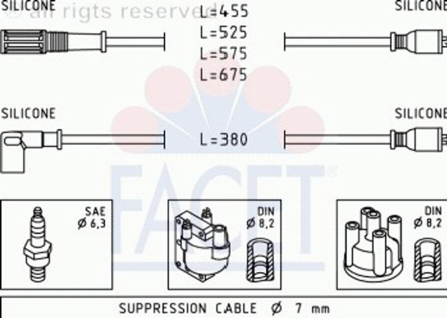 FACET 4.8366 - Set kablova za paljenje www.molydon.hr