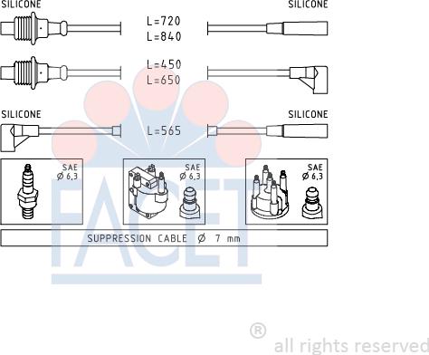 FACET 4.8748 - Set kablova za paljenje www.molydon.hr