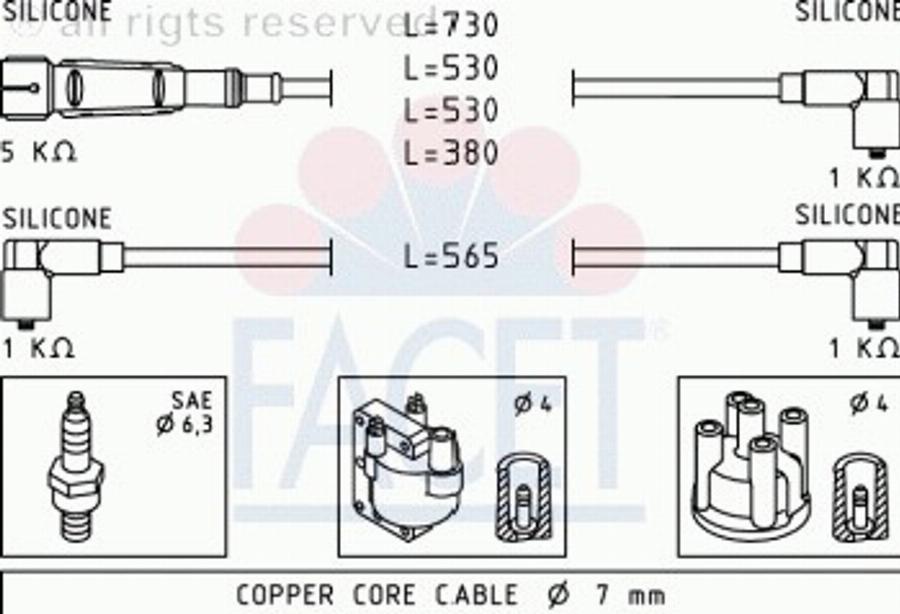 FACET 47162 - Set kablova za paljenje www.molydon.hr