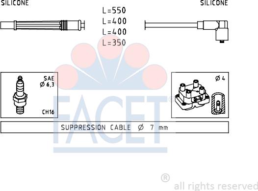 FACET 4.7229 - Set kablova za paljenje www.molydon.hr