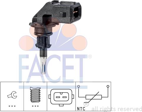 FACET 10.4038 - Senzor, temperatura usisnog zraka www.molydon.hr