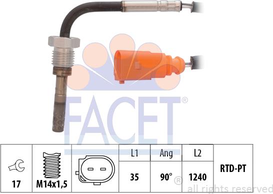 FACET 22.0061 - Senzor, temperatura Ispušnih plinova www.molydon.hr