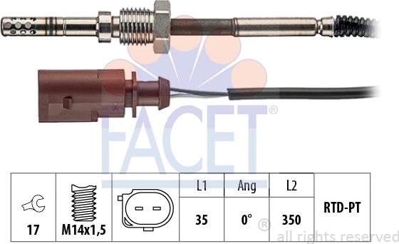 FACET 22.0063 - Senzor, temperatura Ispušnih plinova www.molydon.hr