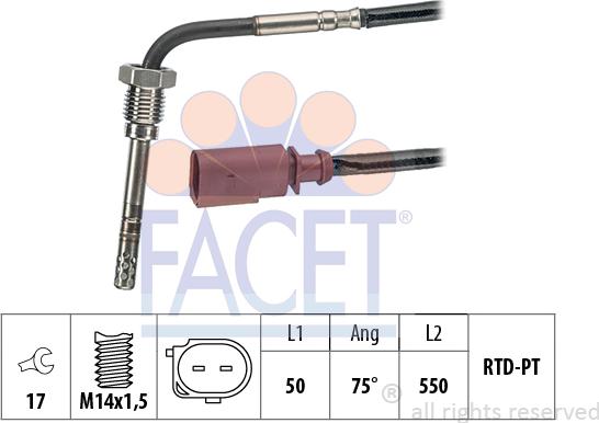 FACET 22.0018 - Senzor, temperatura Ispušnih plinova www.molydon.hr