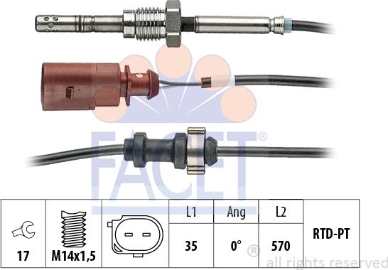 FACET 22.0075 - Senzor, temperatura Ispušnih plinova www.molydon.hr