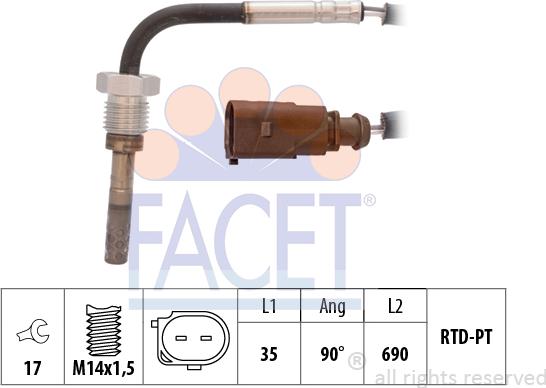 FACET 22.0077 - Senzor, temperatura Ispušnih plinova www.molydon.hr