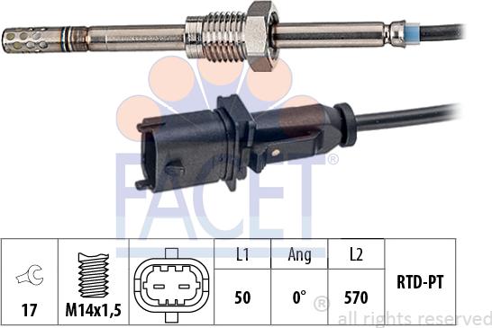 FACET 22.0134 - Senzor, temperatura Ispušnih plinova www.molydon.hr