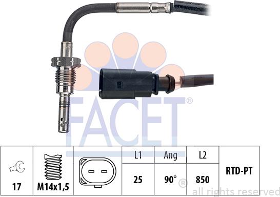 FACET 22.0291 - Senzor, temperatura Ispušnih plinova www.molydon.hr