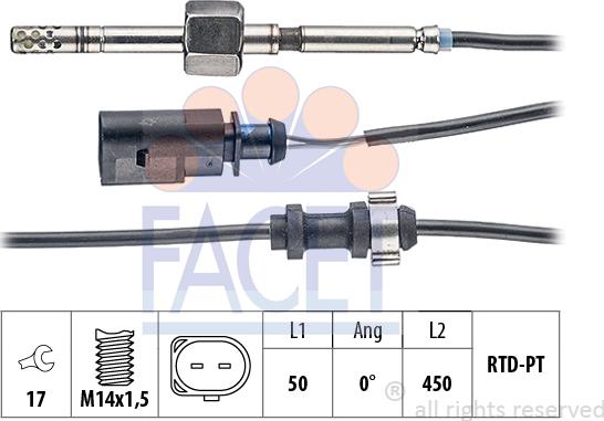 FACET 22.0245 - Senzor, temperatura Ispušnih plinova www.molydon.hr