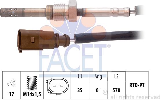 FACET 22.0267 - Senzor, temperatura Ispušnih plinova www.molydon.hr