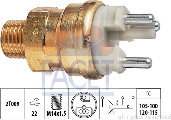 FACET 7.5659 - Prekidač temperature, ventilator radijatora / klima uređaja www.molydon.hr