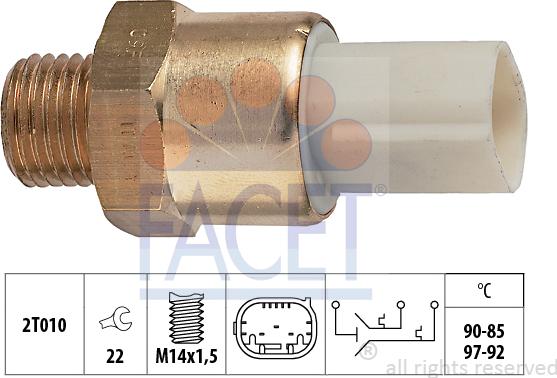 FACET 7.5684 - Prekidač temperature, ventilator radijatora / klima uređaja www.molydon.hr