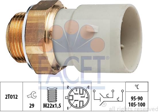 FACET 7.5639 - Prekidač temperature, ventilator radijatora / klima uređaja www.molydon.hr