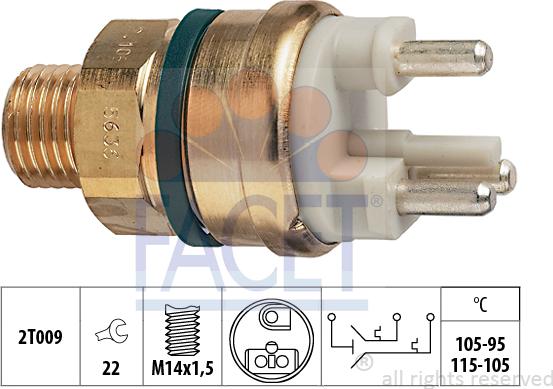 FACET 7.5636 - Prekidač temperature, ventilator radijatora / klima uređaja www.molydon.hr