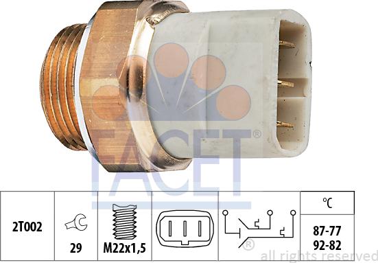 FACET 7.5626 - Prekidač temperature, ventilator radijatora / klima uređaja www.molydon.hr