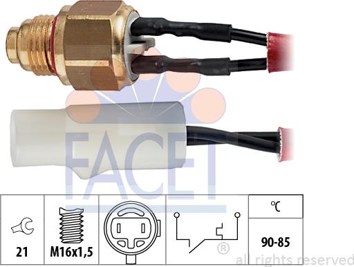 FACET 7.5110 - Prekidač temperature, ventilator radijatora / klima uređaja www.molydon.hr