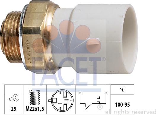 FACET 7.5182 - Prekidač temperature, ventilator radijatora / klima uređaja www.molydon.hr