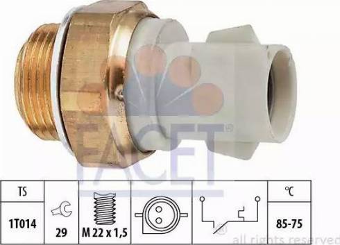 FACET 7.5130 - Prekidač temperature, ventilator radijatora / klima uređaja www.molydon.hr