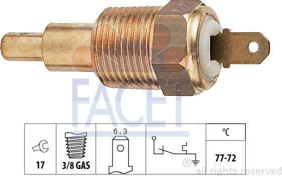 FACET 7.5269 - Prekidač temperature, ventilator radijatora / klima uređaja www.molydon.hr