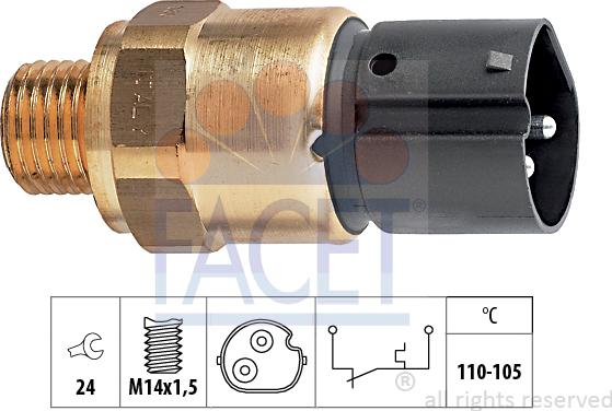 FACET 7.5273 - Prekidač temperature, ventilator radijatora / klima uređaja www.molydon.hr