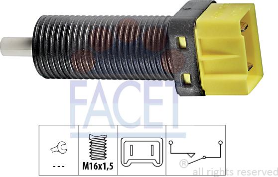 FACET 7.1134 - Prekidač, aktiviranje kvacila (GRA-uredj za regul brzine) www.molydon.hr