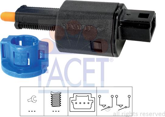 FACET 7.1306 - Prekidač, aktiviranje kvacila (GRA-uredj za regul brzine) www.molydon.hr