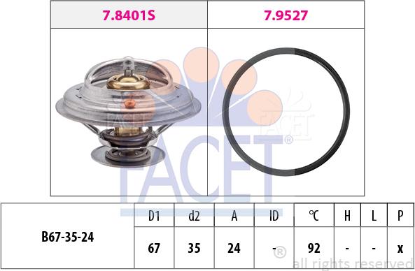 FACET 7.8401 - Termostat, rashladna tekućinu www.molydon.hr