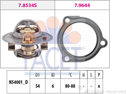 FACET 7.8587 - Termostat, rashladna tekućinu www.molydon.hr