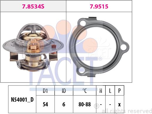 FACET 7.8534 - Termostat, rashladna tekućinu www.molydon.hr