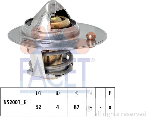 FACET 7.8825S - Termostat, rashladna tekućinu www.molydon.hr