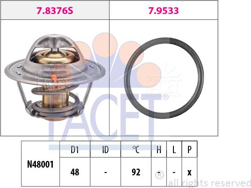 FACET 7.8376 - Termostat, rashladna tekućinu www.molydon.hr