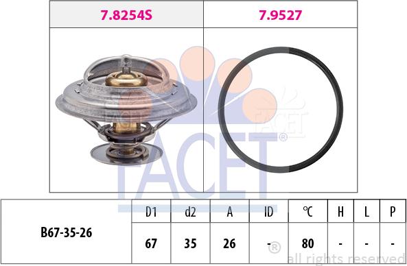 FACET 7.8254 - Termostat, rashladna tekućinu www.molydon.hr