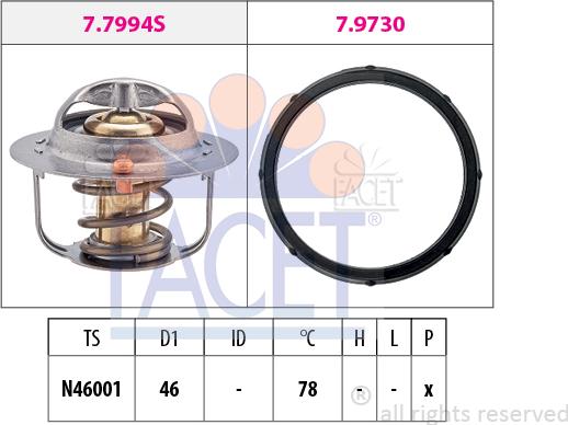 FACET 7.7994 - Termostat, rashladna tekućinu www.molydon.hr