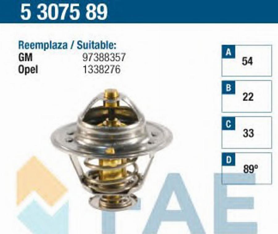 FAE 5307589 - Termostat, rashladna tekućinu www.molydon.hr