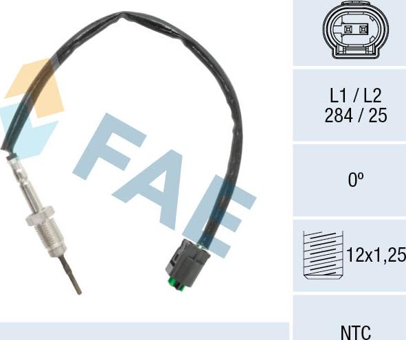 FAE 68604 - Senzor, temperatura Ispušnih plinova www.molydon.hr