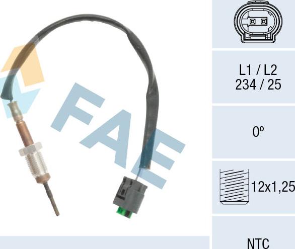 FAE 68600 - Senzor, temperatura Ispušnih plinova www.molydon.hr