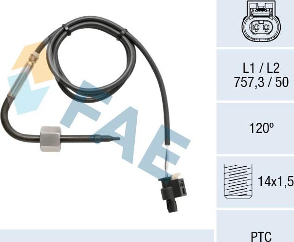 FAE 68050 - Senzor, temperatura Ispušnih plinova www.molydon.hr